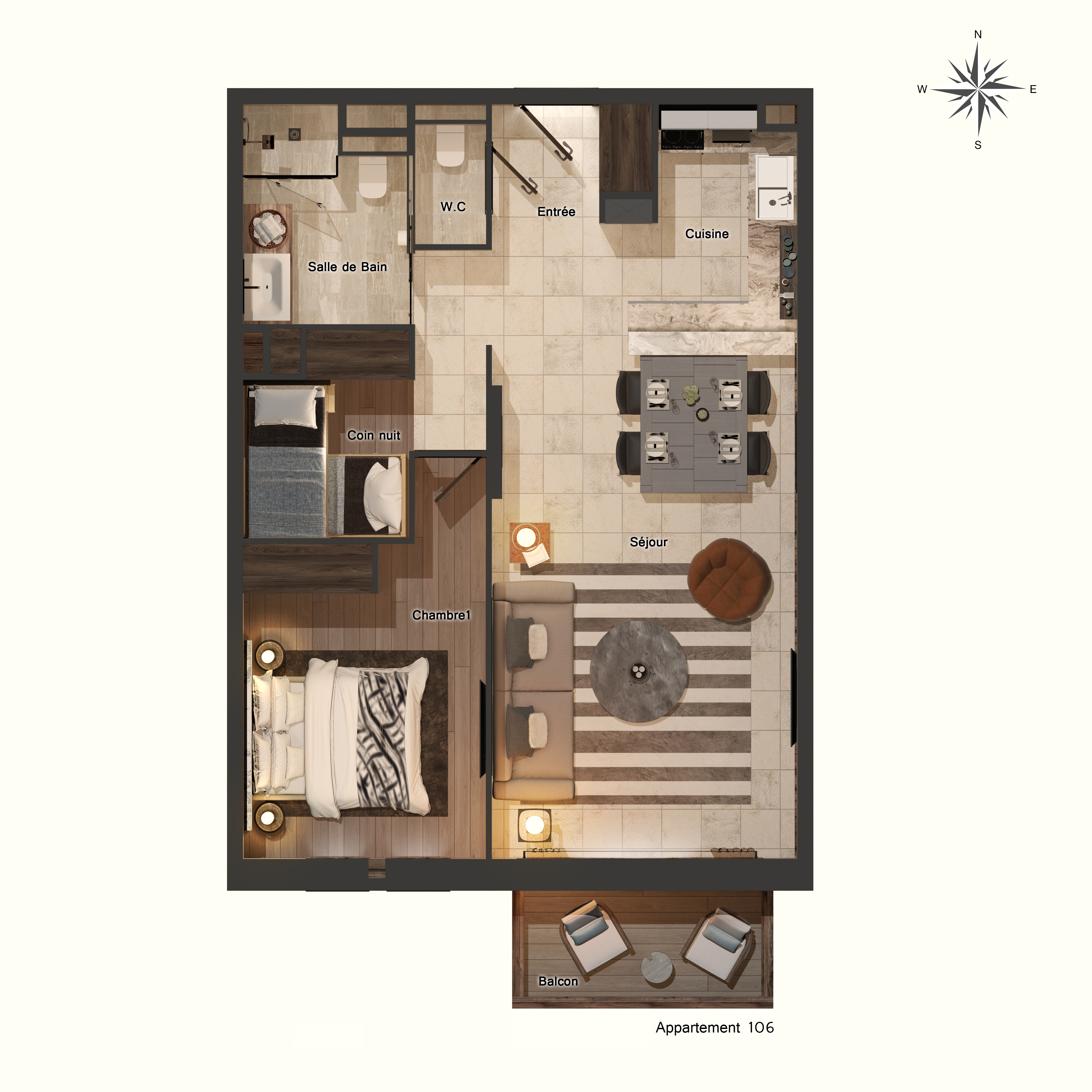 plan appartement 106